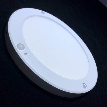LED人体感应灯AC220V圆型18W平板灯声控楼道灯光控感应阳台吸顶灯
