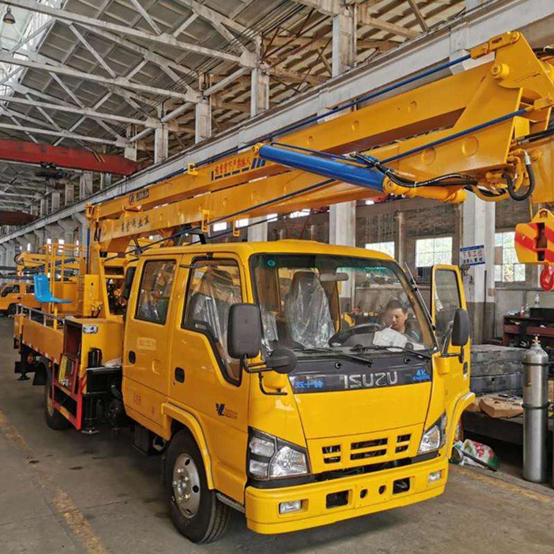 庆铃直臂高空作业车16米路灯检修车伸缩臂登高车可分期