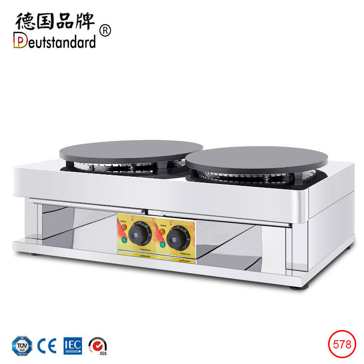 班戟炉山东杂粮煎饼果子机商用双头可丽饼机薄饼机电饼铛街头小吃