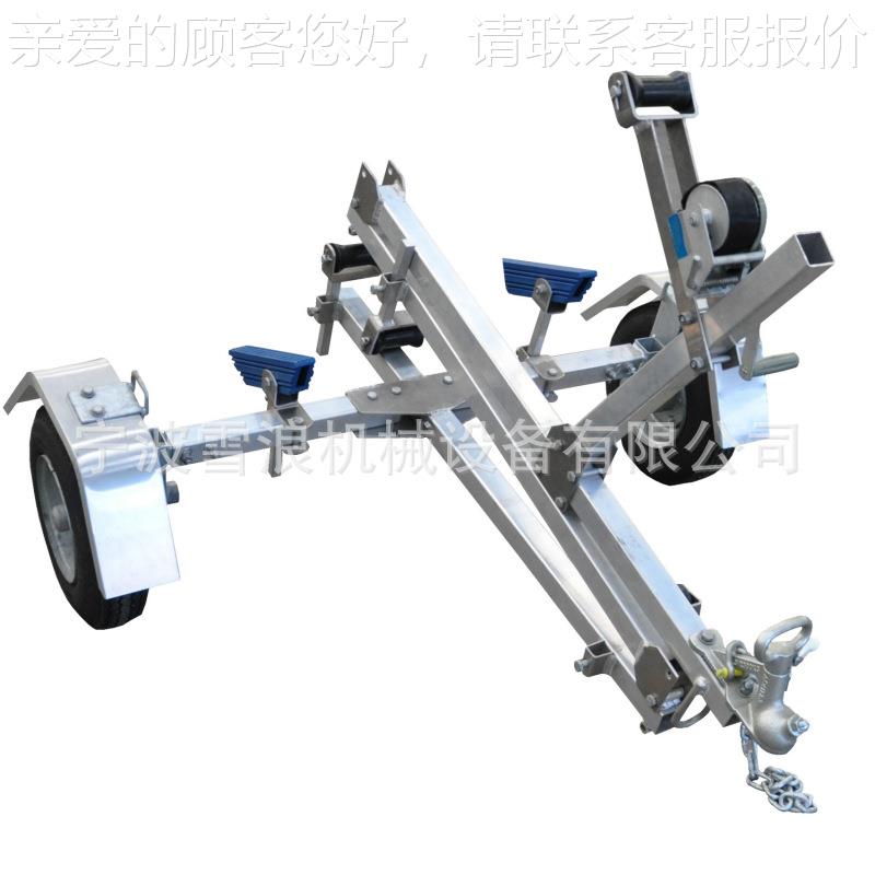 皮划艇WDF 橡皮艇拖车铝合金可折叠绞船用车 冲锋舟拖拖配7车00磅