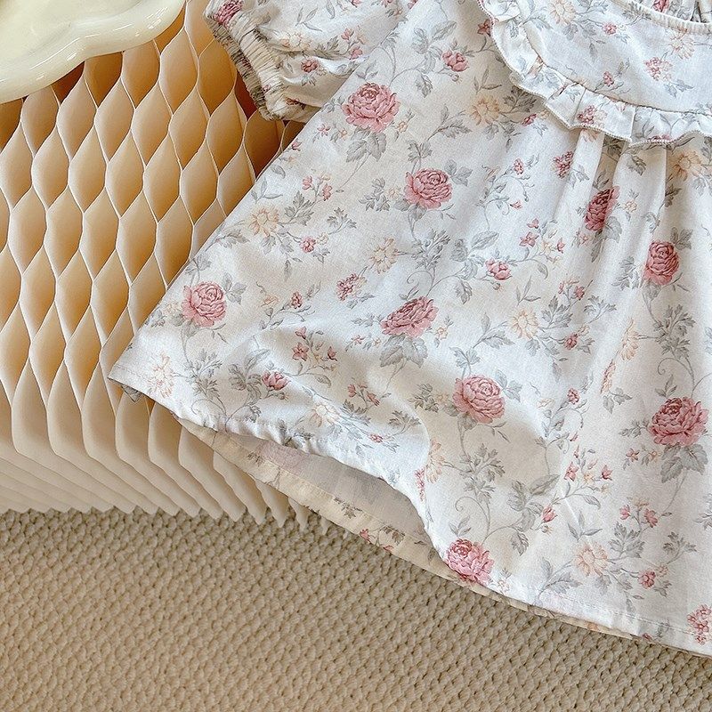 女童纯棉夏季碎花衬衫新款儿童洋气短袖T恤娃娃衫中小童上衣夏装,童装/婴儿装/亲子装,衬衫,淘宝优惠券,粉丝福利购,淘宝优惠卷