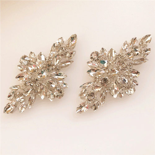 包邮新品纯手工定制水钻片贴花DIY婚纱礼服高档装饰品演出服配饰