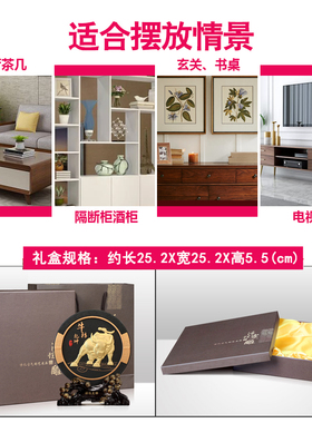 金牛摆件华尔街牛转乾坤生肖牛气冲天家居装饰品工艺品福牛年礼品