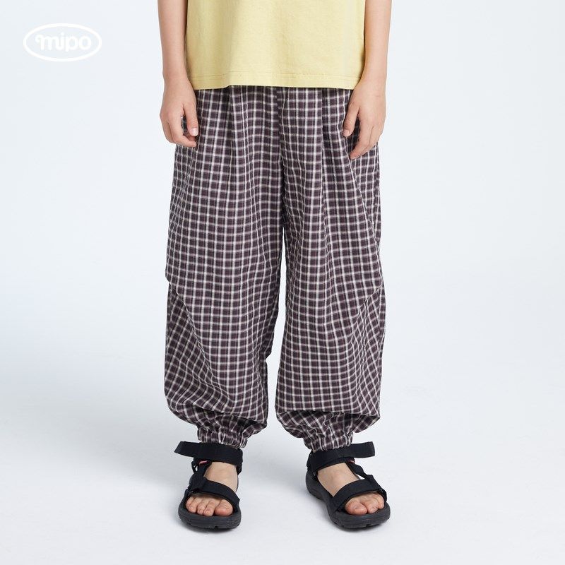 mipo SS24夏装 儿童条纹防蚊裤男童夏季薄款女童夏裤凉感格子裤子,童装/婴儿装/亲子装,裤子,淘宝优惠券,粉丝福利购,淘宝优惠卷