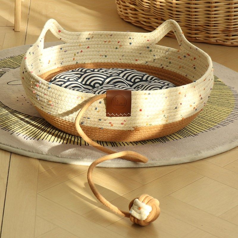 四季通用猫窝藤编编织猫抓板猫抓垫睡觉窝耐抓耐磨猫咪用品可水洗,宠物/宠物食品及用品,猫窝/屋/帐篷/沙发,淘宝优惠券,粉丝福利购,淘宝优惠卷