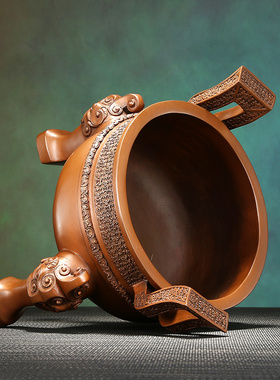 紫铜楚大鼎摆件鼎盛千秋仿古鼎家居办公室装饰品公司开业乔迁礼品