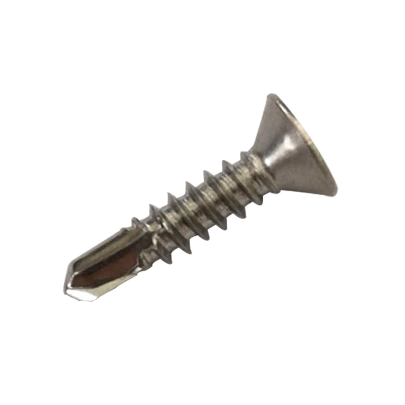 410不锈钢平头钻尾丝沉头十字自攻自钻螺丝钉M4.2M4.8高强度国标