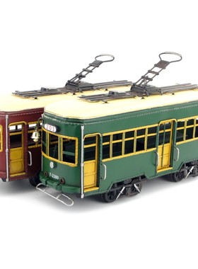 复古铁艺大连有轨电车201路创意手工工艺品橱窗摆设家居摆件礼物