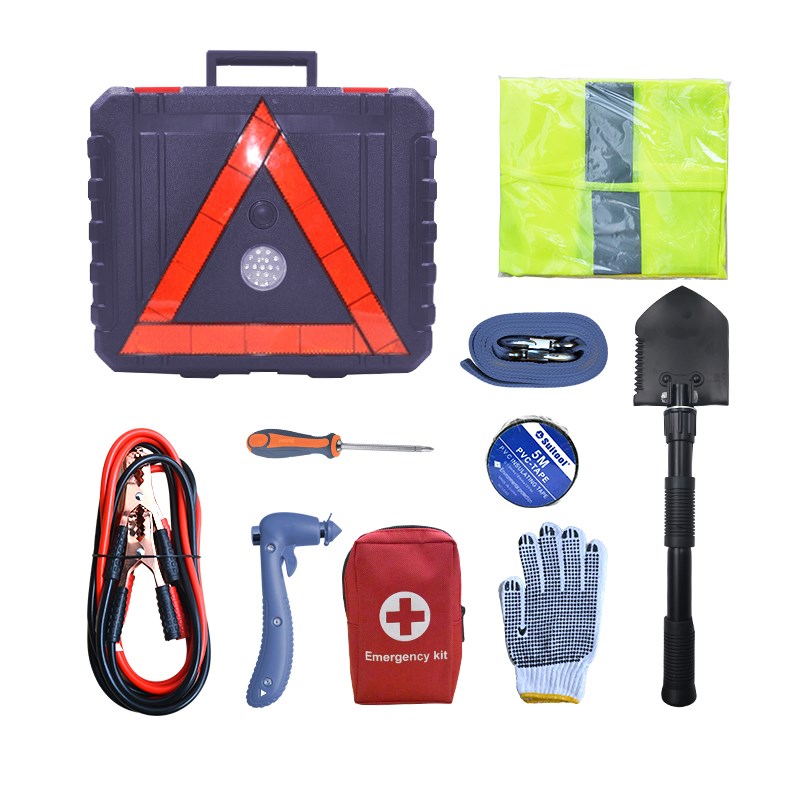 GJ车载应急箱包9件工具套装维修车辆救援箱汽车用家用多功能