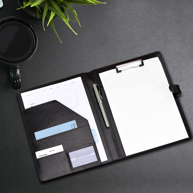 商务办公文件夹皮革a4多功能经理销讲夹签约谈单本创意活页插页文