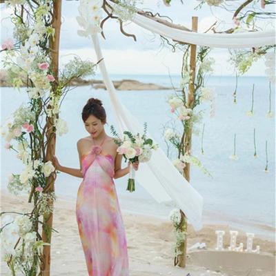 高货新中式挂脖抹胸晨袍女