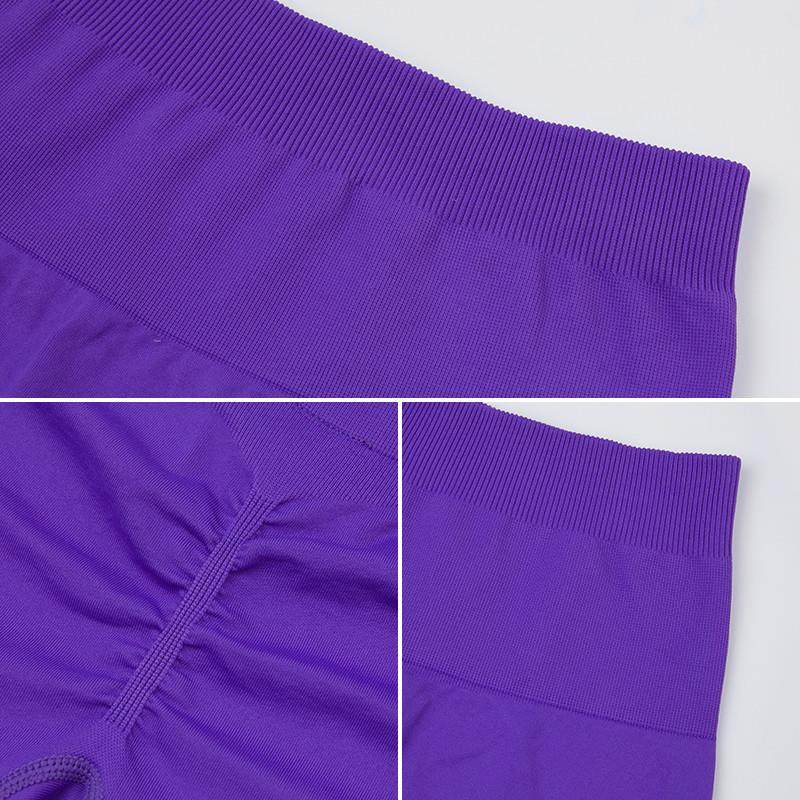 高货速发XH0157花色折扣欧美高腰无缝瑜伽短裤女三分健身裤速干运