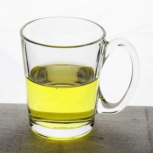 饭店茶楼 包邮 带把玻璃茶杯 家用玻璃水杯子咖啡功夫茶杯耐热会议
