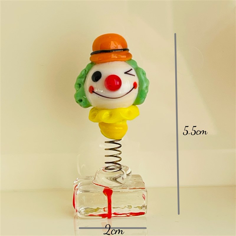 琉璃手作马d戏团劈叉小丑车载桌面摆件可爱公仔装饰品生日礼物