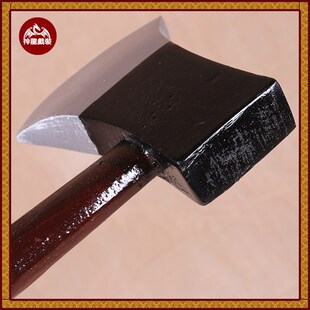神龙戏装京剧越剧戏曲道具程咬金 李逵兵器道具双柄斧木质双斧子