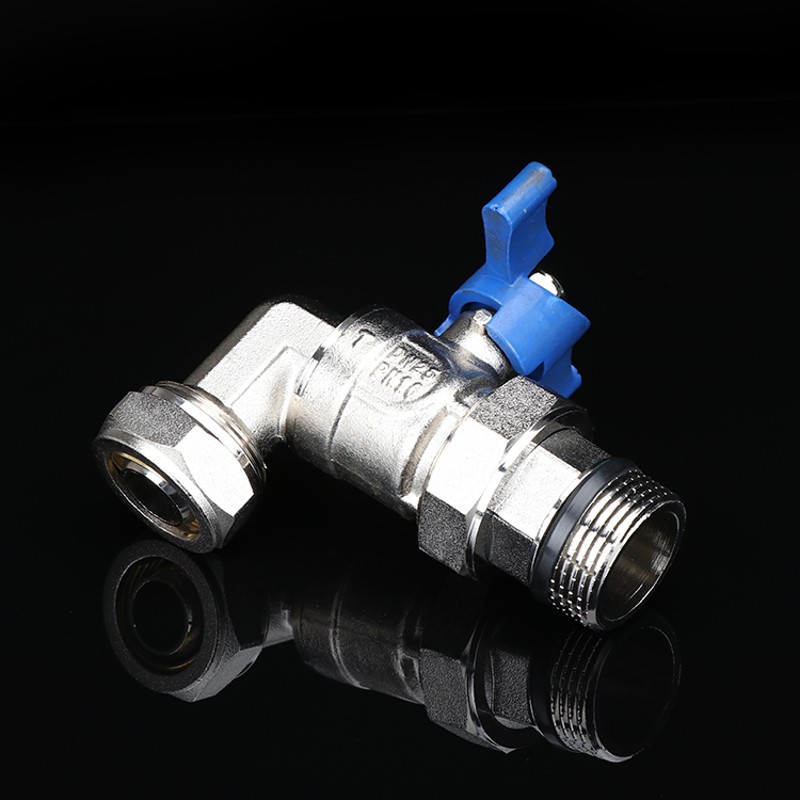 地暖分水器进水阀地暖铝塑管角式过滤球阀 分集水器25 32地暖阀门