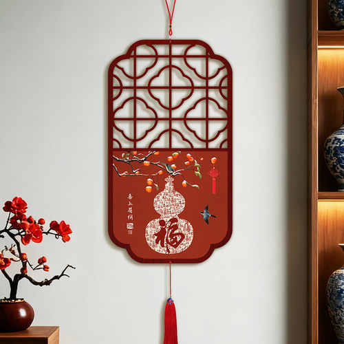 新中式葫芦福字中国结挂件事事如意客餐厅装饰画玄关书房茶室挂饰