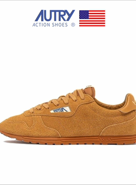 autry【旗舰自营】WINDSPIN系列 绒面革复古圆头 平底低帮休闲鞋