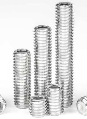 304不锈钢平端机米螺丝套装内六角定位紧定螺钉跨境盒装666PCS