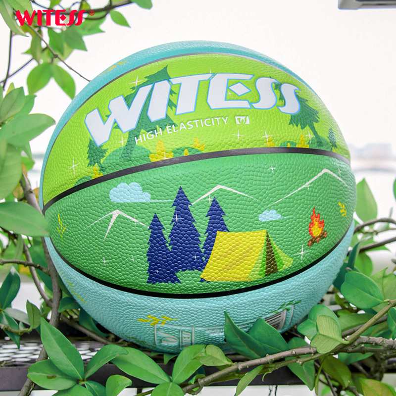 WITESS目击者儿童pu篮球小学生吸湿软皮耐磨五号青少年蓝球刻字
