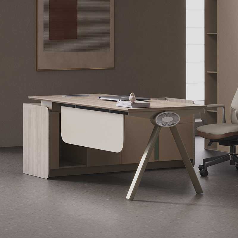 小型老板桌电脑商务组合套装新款女士单人简约现代主管经理办公桌