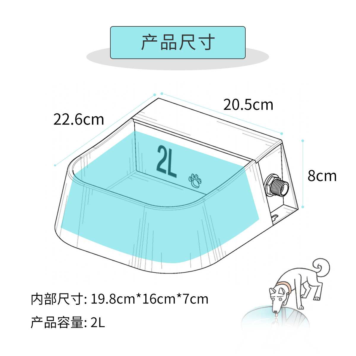 亚马逊爆款宠物碗喂食器狗碗自动蓄水饮水器牛羊宠物食盆狗碗