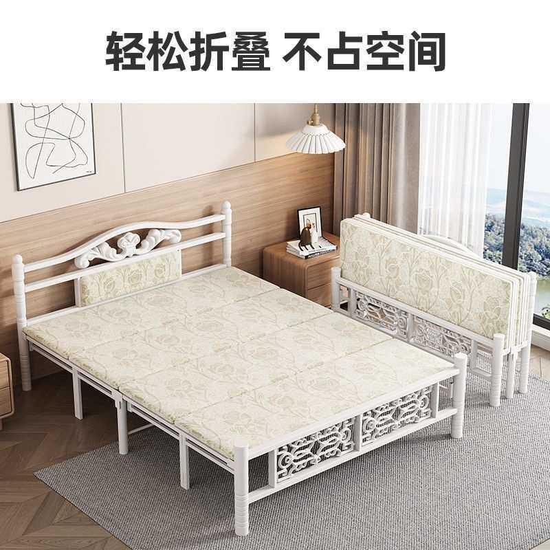 简易折叠床双人床1.5米成人家用木板铁床1.2单人隐形1m简易出租房