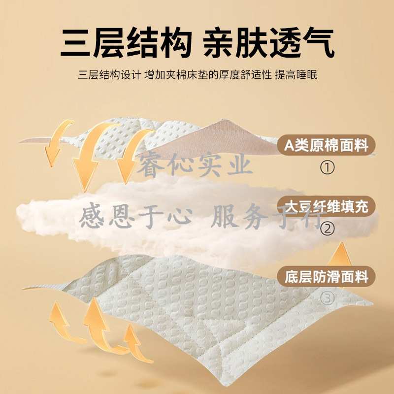 A类大豆床垫软垫隔脏可机水洗薄款垫被褥子防滑刺绣花床护垫