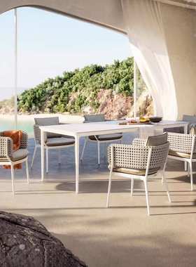 户外桌椅藤编餐桌阳台架空层藤椅utdoor dining tables and chair