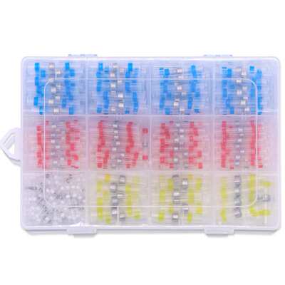 跨境  400pcs盒装热缩焊锡环中接端子防水焊锡环焊锡端子组合套装