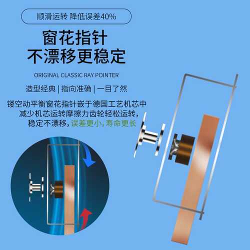 依宝时不锈钢25CM大表盘温湿度计家用工业室内壁挂免电池温湿度表