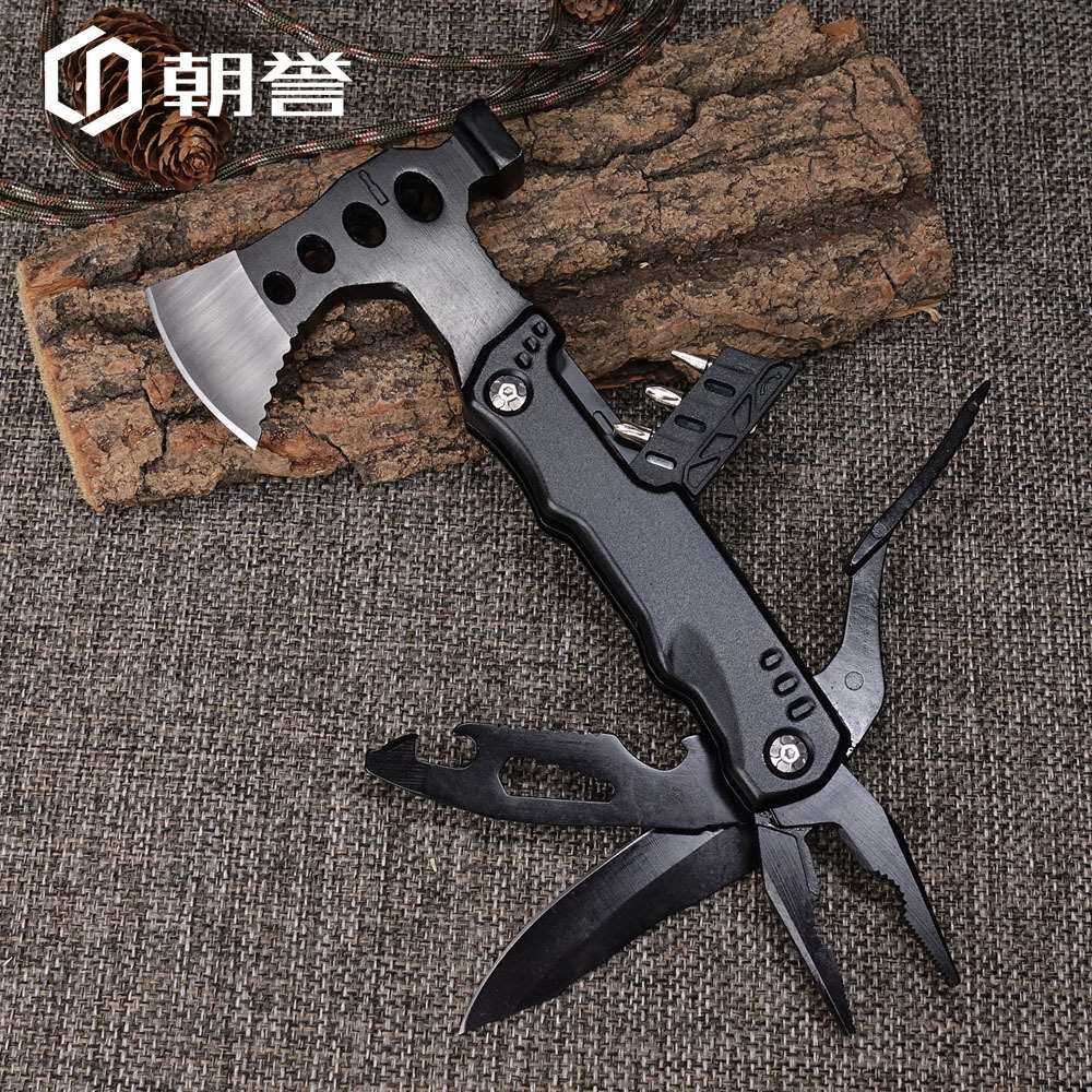 亚马逊爆款 多功能斧头锤子 不锈钢钳子户外露营组合工具