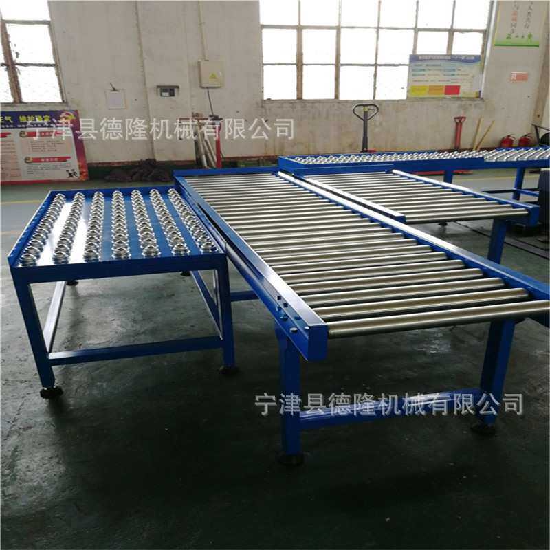 发动机组装流水线手推式工作台输送机万向牛眼滚珠输送设备