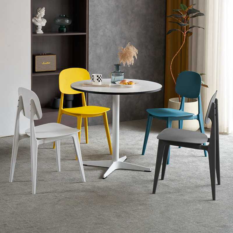 伊姆斯简约会客小圆桌小户型家用不锈钢餐桌休闲办公洽谈桌阳台桌