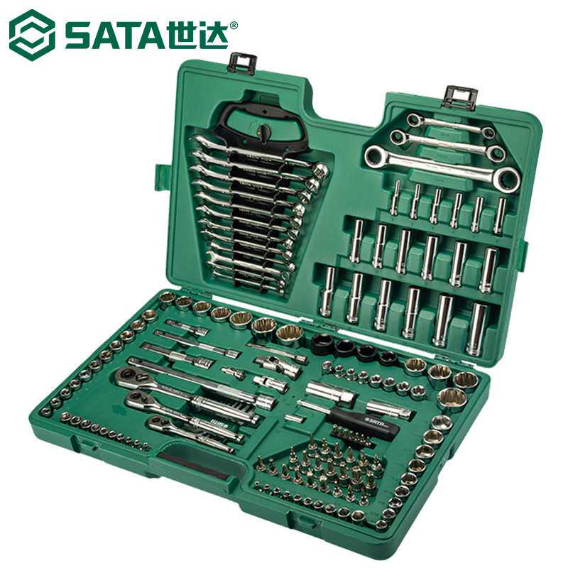 世达09510综合组套工具五金汽修棘轮扳手套筒组合工具箱150件套