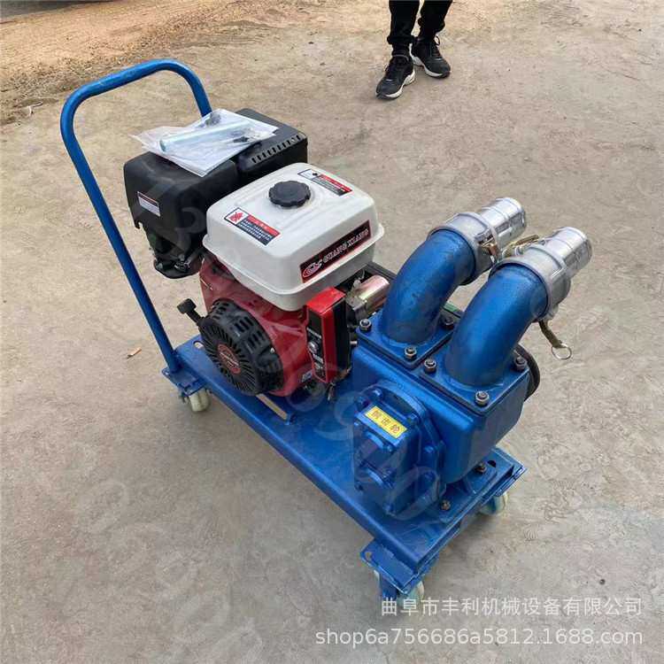 柴油机带3寸4寸抽粪泵 养殖用污水泵 柴油拖车款排水抽水泵
