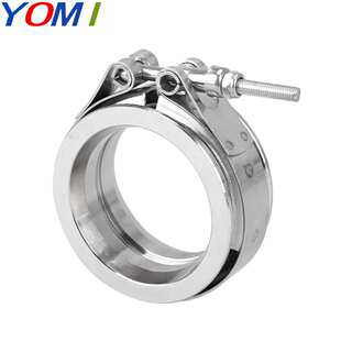 ebay不锈钢喉箍304法兰卡箍 汽车排气管 V型美式管道抱箍汽车配件