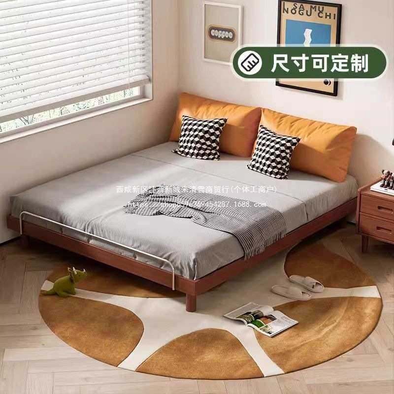 实木儿童地台床落地矮床日式地铺榻榻米床排骨架民宿无床头地塌床