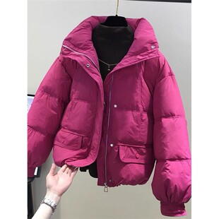 立领短款羽绒外套女士2025秋冬季新款棉衣棉服爆款小个子今年流行
