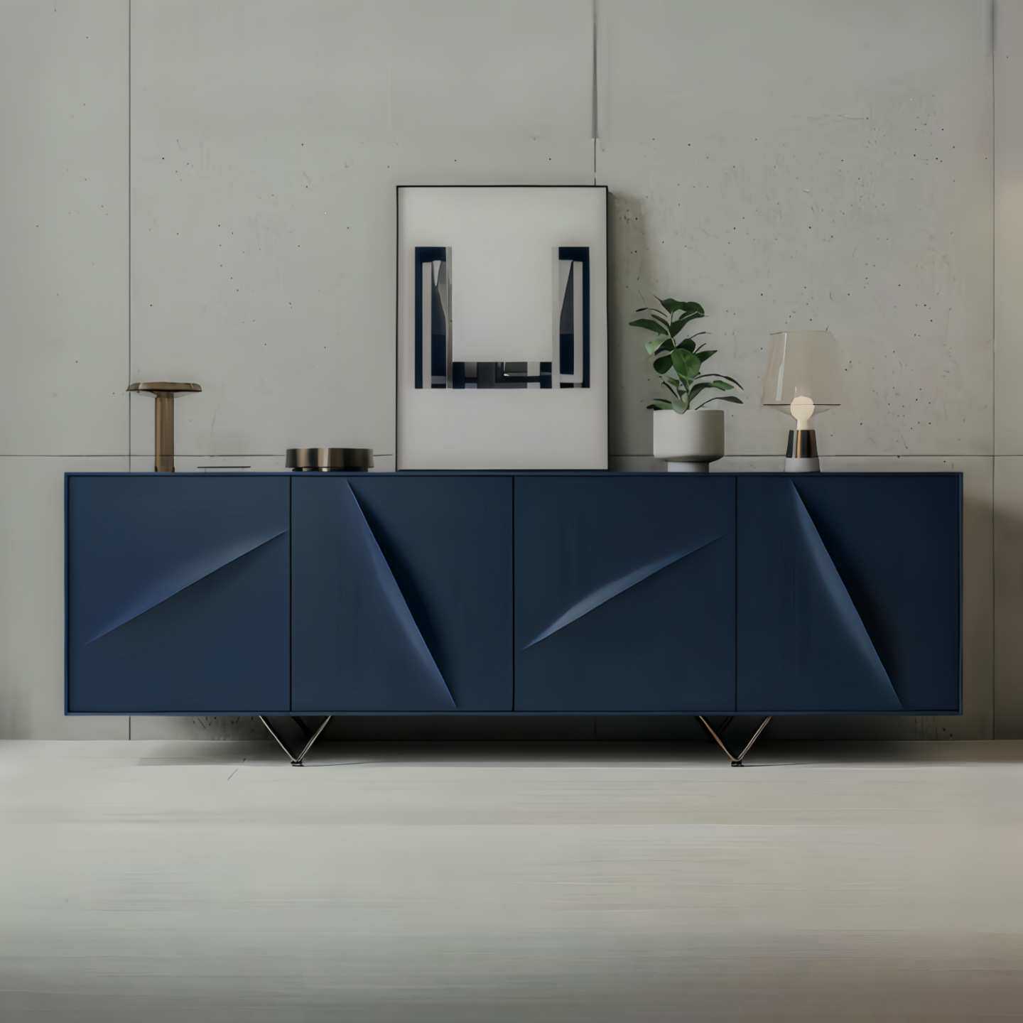 新品钢琴烤漆电视柜意式轻奢视听柜现代简约客厅地柜茶几组合整装