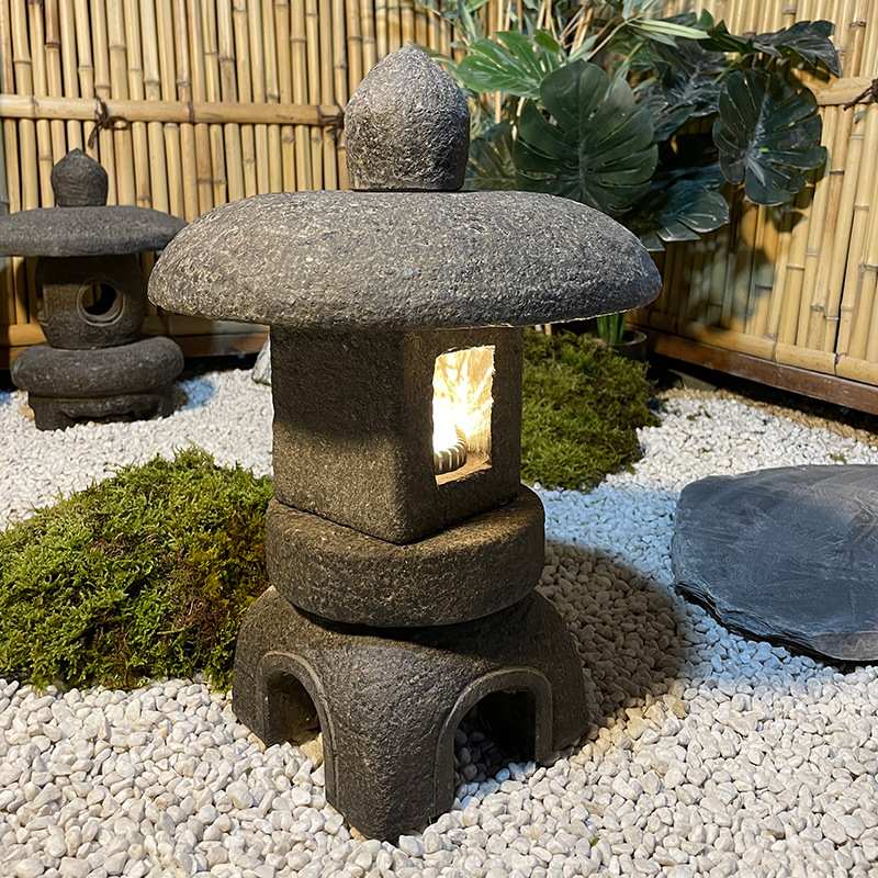 石灯笼日式庭院灯中式石头灯电石灯户外花园林枯山水景观石雕摆件