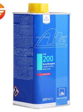ATE 德国进口刹车油制动液 DOT4 1L装 TYP200竞技型液体