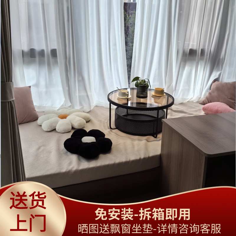 阳台圆形轻奢飘窗茶几卧室小桌子北欧飘窗桌矮桌炕几榻榻米网红