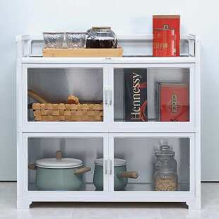餐边柜茶水柜储物柜出租屋收纳柜多层碗柜小型厨房柜子橱柜置物架
