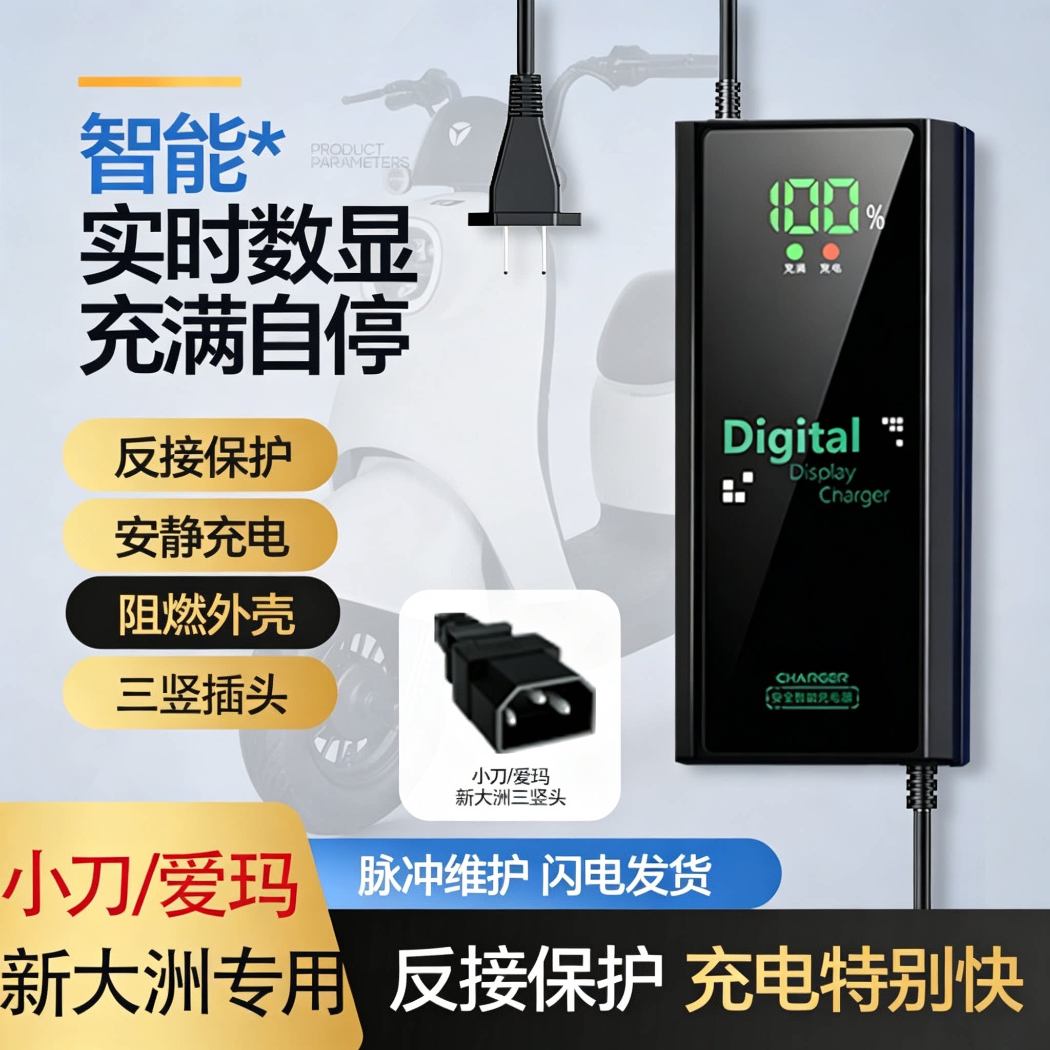 【爱玛小刀新大洲专用】充电器