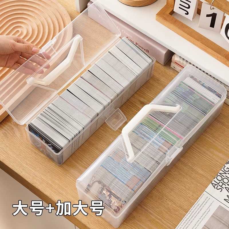 简约手提收纳整理箱 桌面塑料名片卡片分格收纳盒 抽屉数据线收纳