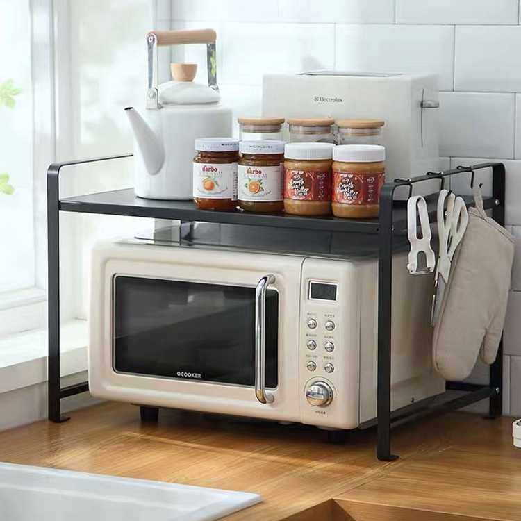 工厂 厨房置物架台面式简约微波炉整理架汤锅砂锅汤勺整理用具