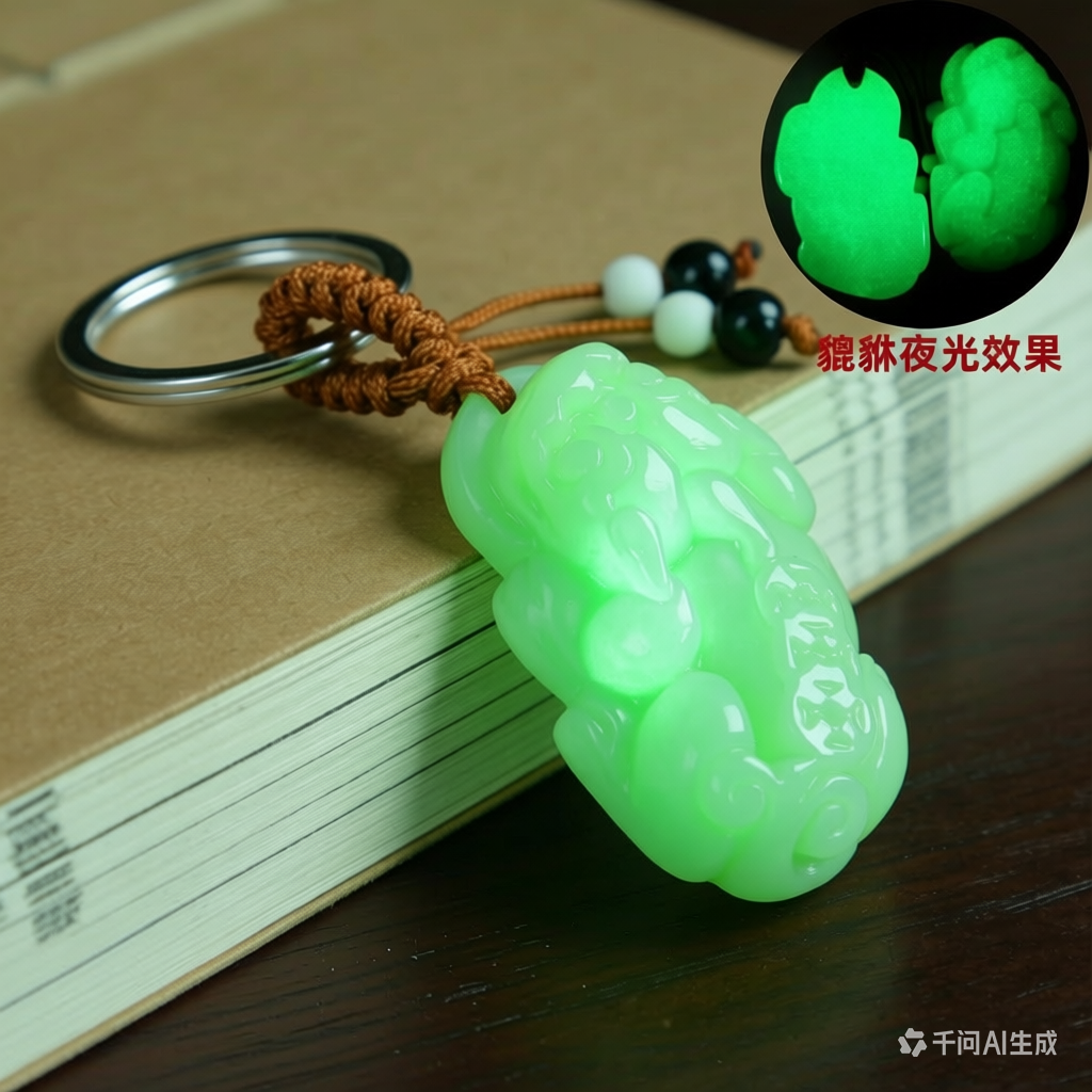 夜光貔貅钥匙扣小葫芦平安挂件挂饰汽车男女礼品坠链绳饰送人礼物