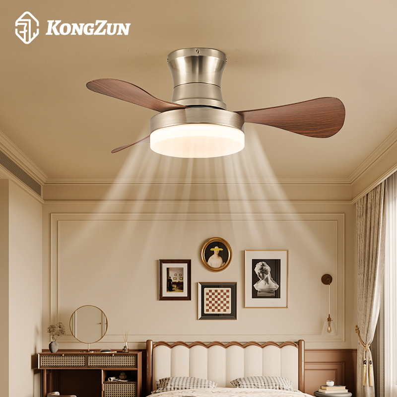 奶油卧室风扇灯现代简约餐厅吊灯