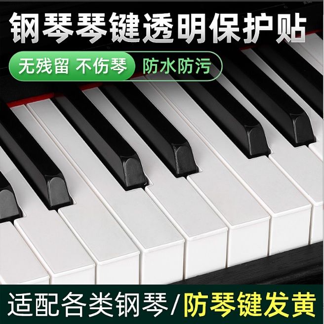 88/61/54键儿童成人钢琴键盘贴纸无胶透明保护贴防止琴键发黄防水